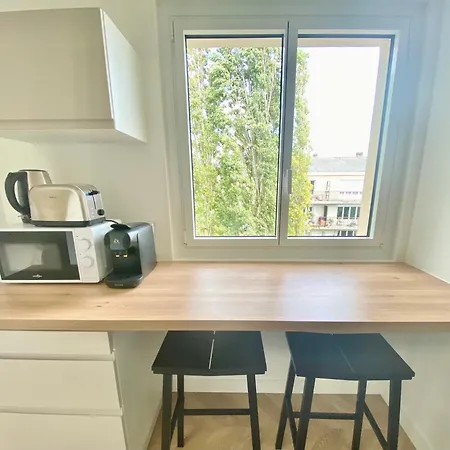 Scandinave Balcon Et Ascenseur Lägenhet Angers